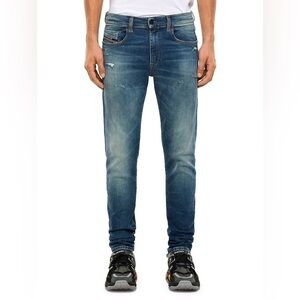 Diesel D-Strukt 009IT Slim Fit Men’s Distressed Blue Jeans W34 L32 Italian Denim